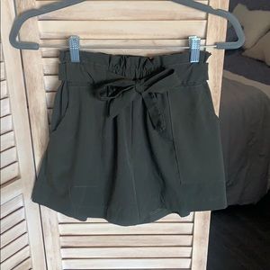 Forest Green High Rise Shorts